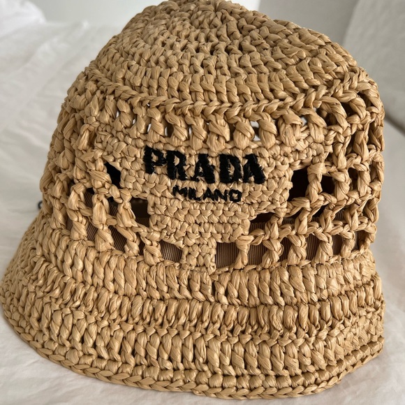 Prada Raffia Bucket Hat - Picture 3 of 4